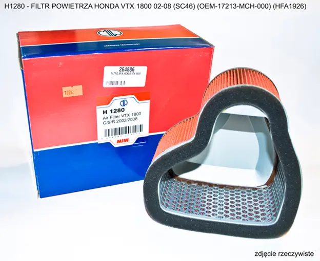 MIW (MEIWA) vzduchový filtr HONDA VTX 1800 02-08 (SC46) (OEM-17213-MCH-000) (HFA1926) (MIW (MEIWA) vzduchový filtr HONDA VTX 1800 02-08 (SC46))