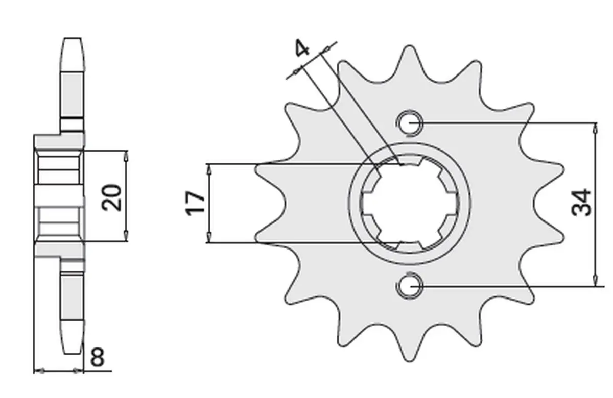 CHT řetězové kolo přední 267 14 HONDA XL 350R (287-14K) (JTF1263.16) (CHT řetězové kolo přední 267 14 HONDA XL 350R (287-14K) (JTF1263.16))