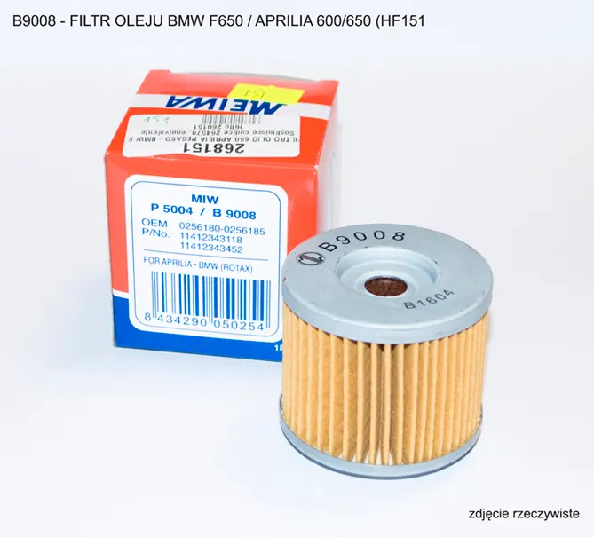 MIW/MEIWA olejový filtr BMW F650 / APRILIA 600/650 (HF151) (MIW/MEIWA olejový filtr BMW F650 / APRILIA 600/650 (HF151))