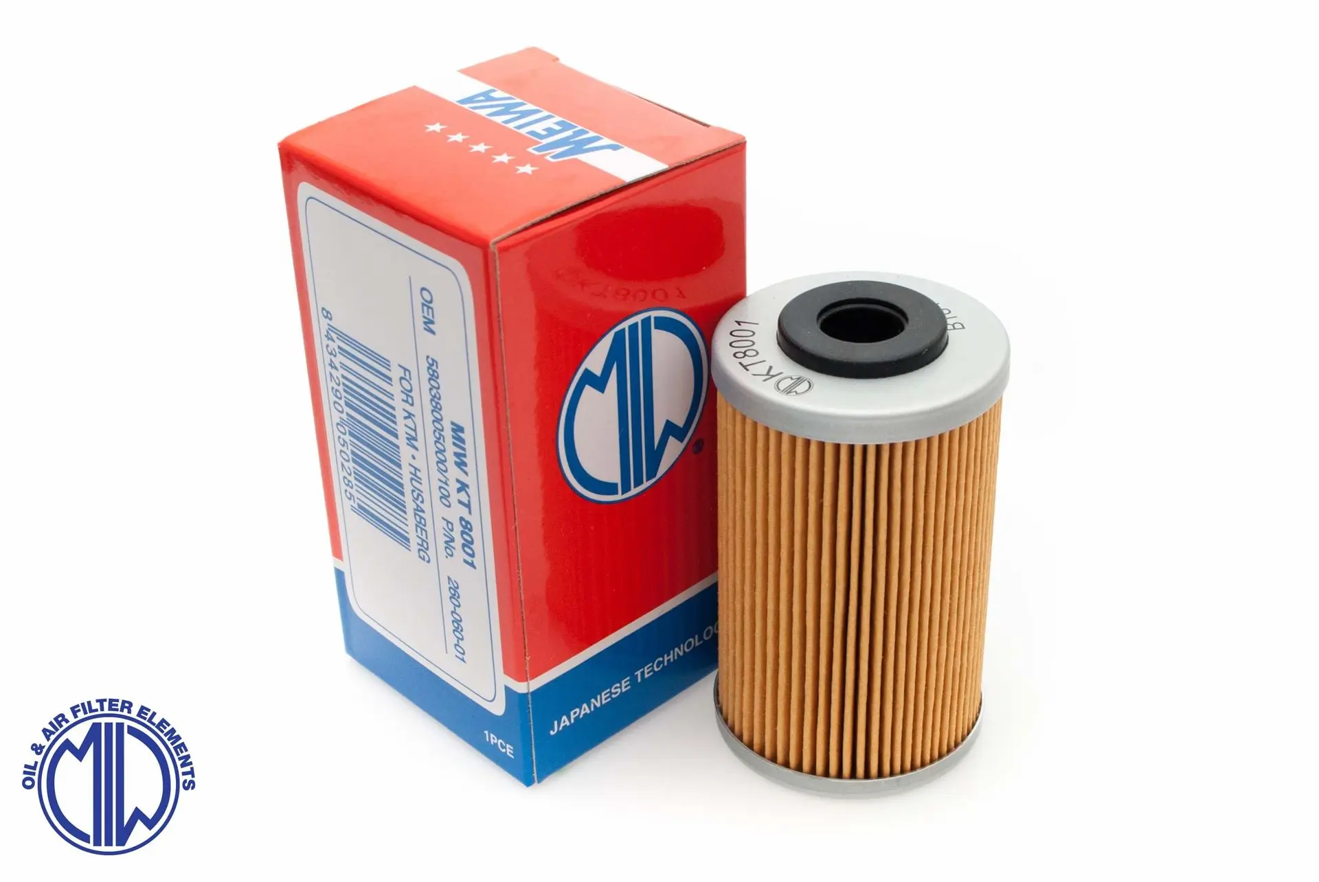 MIW/MEIWA olejový filtr KTM SX/EXC/LC4 DUKE 125/200/390/620/640/690 (HF155) (50) (MIW/MEIWA olejový filtr KTM SX/EXC/LC4 DUKE 125/200/390/620/640/690)