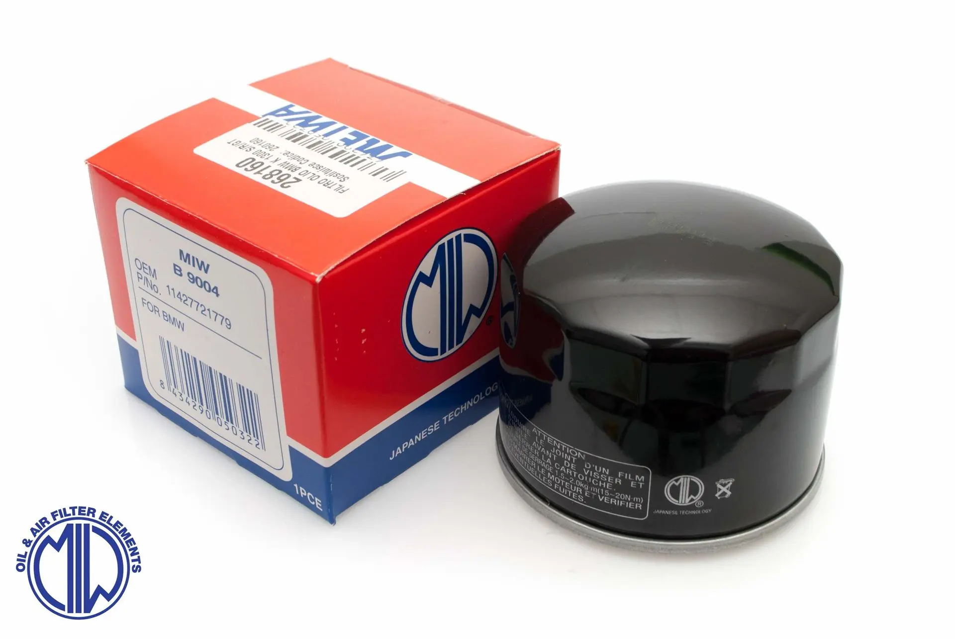 MIW [MEIWA] olejový filtr BMW K1200/1300, S1000RR, F650/700/800 GS 07-16 (HF160) (50) (MIW [MEIWA] olejový filtr BMW K1200/1300, S1000RR,)
