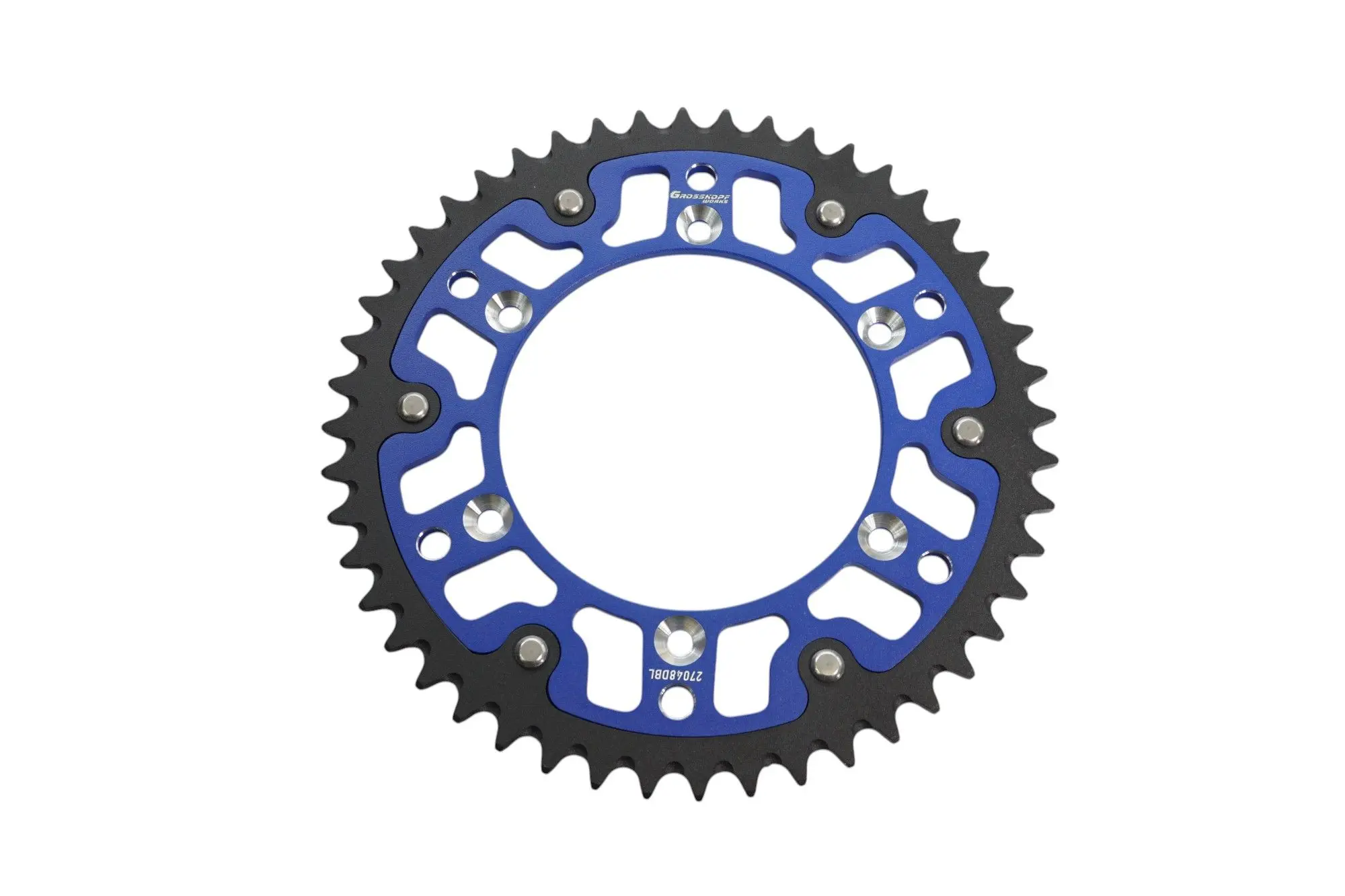 GROSSKOPF rozeta zadní DUAL RING / STEALTH (ocel-hliník) 270 51 (27051) YAMAHA YZ/YZF '99-'25 WRF '01-'25 barva modrá (JTR251.51) (řetěz 520) ( )