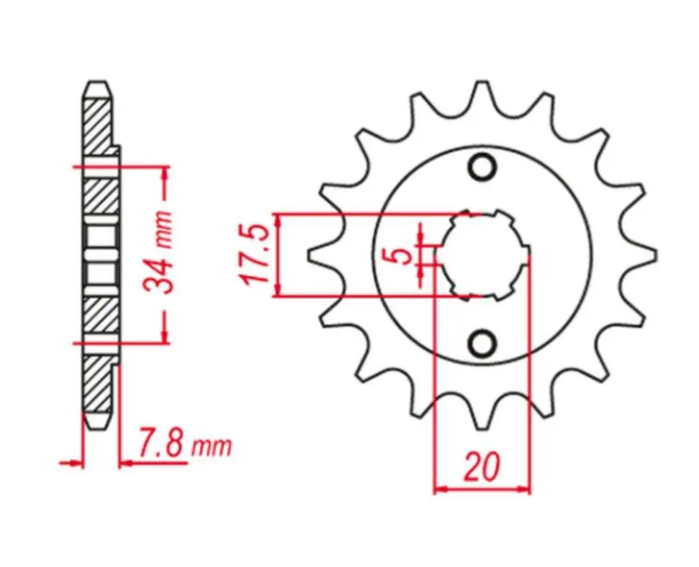 GROSSKOPF řetězové kolo přední 279 13 HONDA XR 250R '90-'96, CRF 150 '03-'18, CRF 230 '03-'19 (JTF327.13) (GROSSKOPF řetězové kolo přední 279 13)
