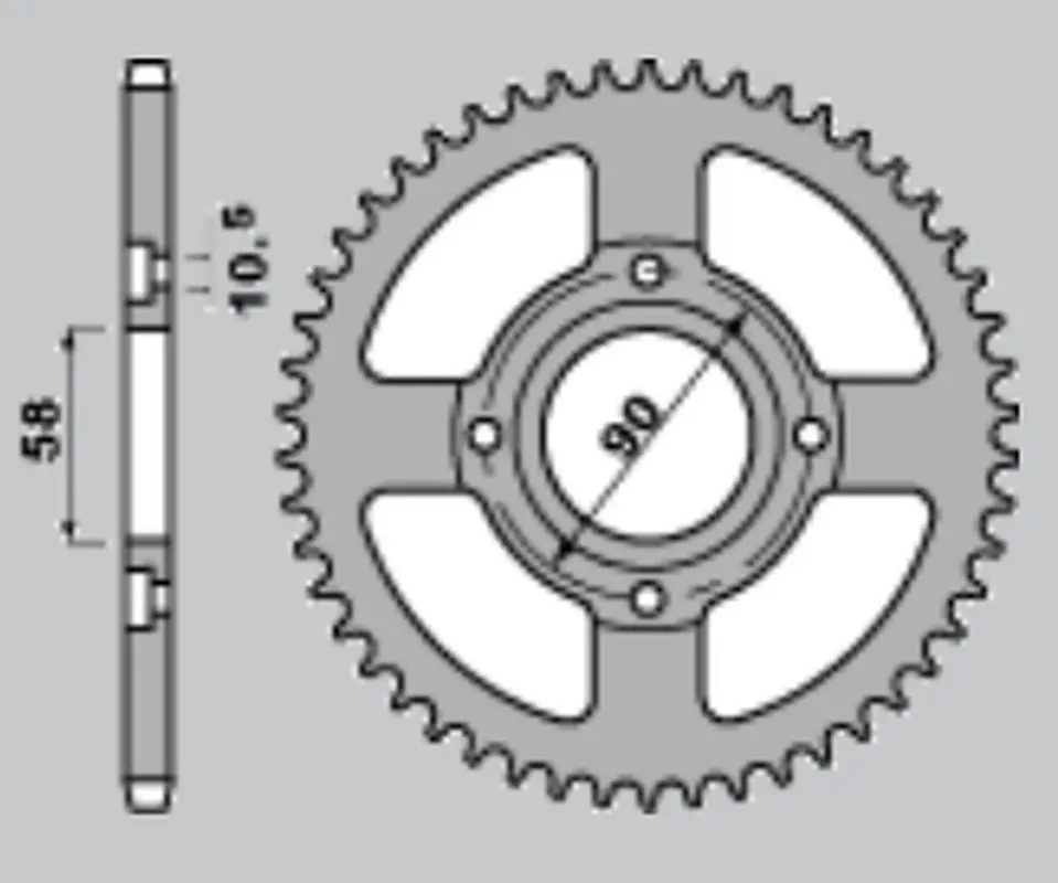 CHT zadní řetězové kolo 279 40 HONDA MTX 125R 83-94 (279-40) (JTR27.40, JTR273.40) (CHT zadní řetězové kolo 279 40 HONDA MTX 125R 83-94 (279-40))