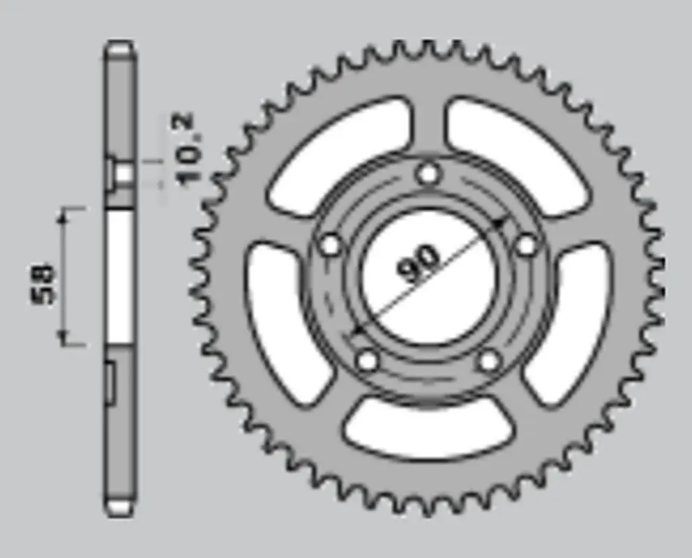 CHT zadní řetězové kolo 281 40 HONDA CRM 125 90-00 281 40 (604-40) (JTR604.40) (CHT zadní řetězové kolo 281 40 HONDA CRM 125 90-00 281 40 (604-40))