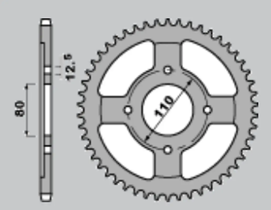CHT zadní řetězové kolo 284 40 HONDA CB 650 79-81 (284-40) (JTR284.40) ( )