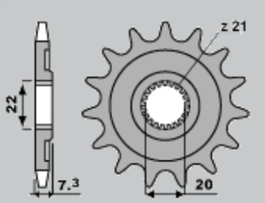 GROSSKOPF řetězové kolo přední 2120 12 HONDA CR 125R 04-07, CRF 250R/X 04-17 (212012) (JTF1323.12) ( )