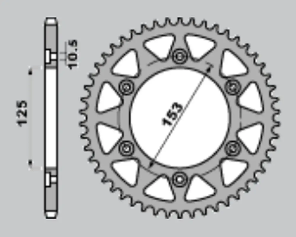 CHT zadní řetězové kolo HONDA CRF-L 4T CRF 250L '13-'20, XR 250 R/L/R '91-'96, XR 600/650 '91-'20 288 50Z ergal (CHT zadní řetězové kolo HONDA CRF-L)