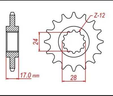 GROSSKOPF řetězové kolečko přední 295 12 HONDA CBR 600F '87-'96 (JTF295.12) ( )