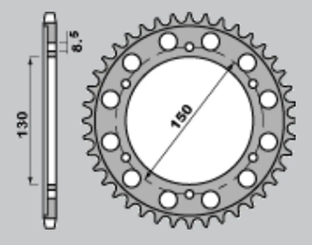 PBR rozeta 298 40 C45 HONDA NS 400R 85-88, VFR 400R 86 (JTR298.40) (MADE IN ITALY) ( )