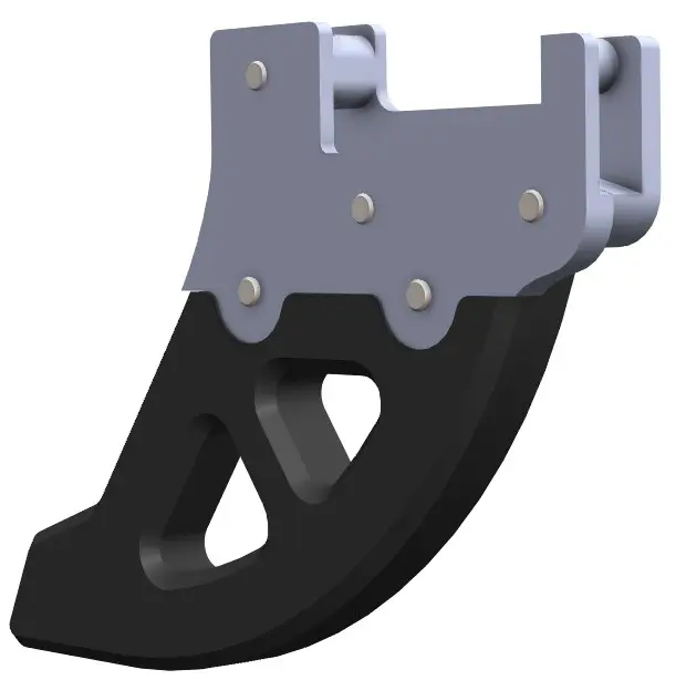 CROSSPRO kryt brzdového kotouče zadní plastový DTC a hliník HUSQVARNA TE/FE 150/501 22-24, GASGAS MC/EC/EX/MC 21-24 barva černá (CROSSPRO kryt)