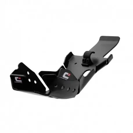 CROSSPRO kryt motoru a spojky kyvné vidlice (PRO-LINK) plastový DTC ENDURO TM EN/MX 250/300 15-18 barva černá TM RACING ( )
