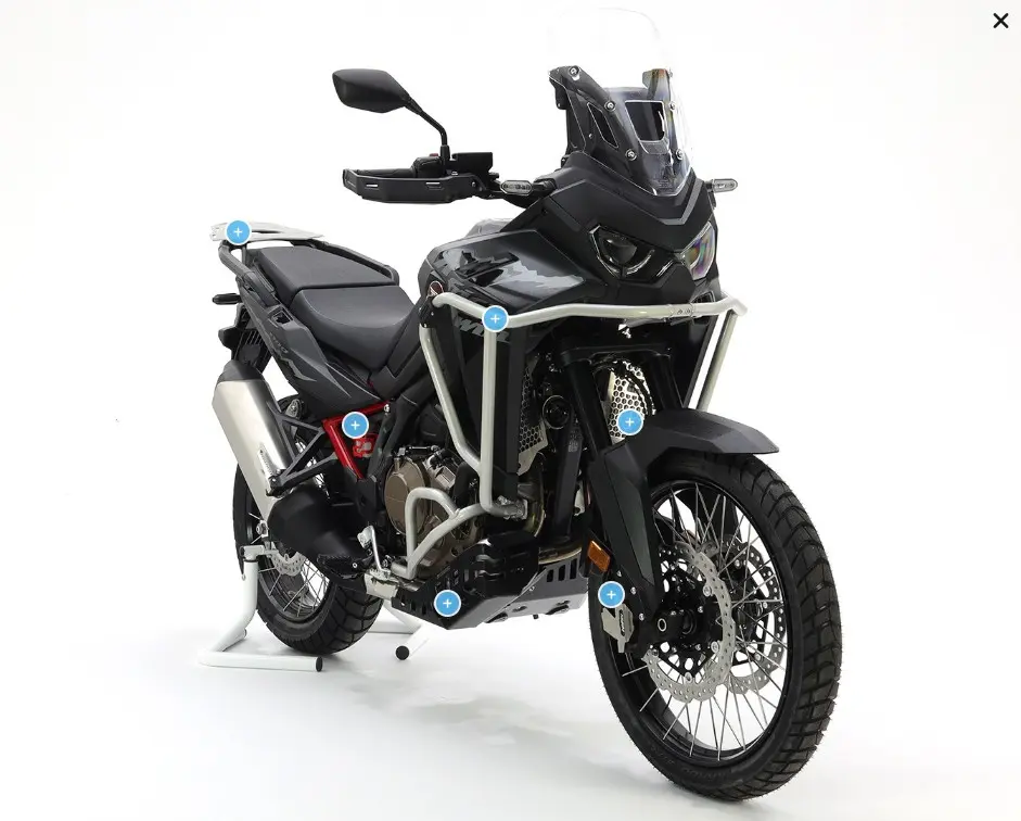 CROSSPRO hliníkové kryty motoru a chladiče HONDA CRF 1100L '24- barva černá MAT (CROSSPRO hliníkové kryty motoru a chladiče HONDA CRF 1100L '24-)