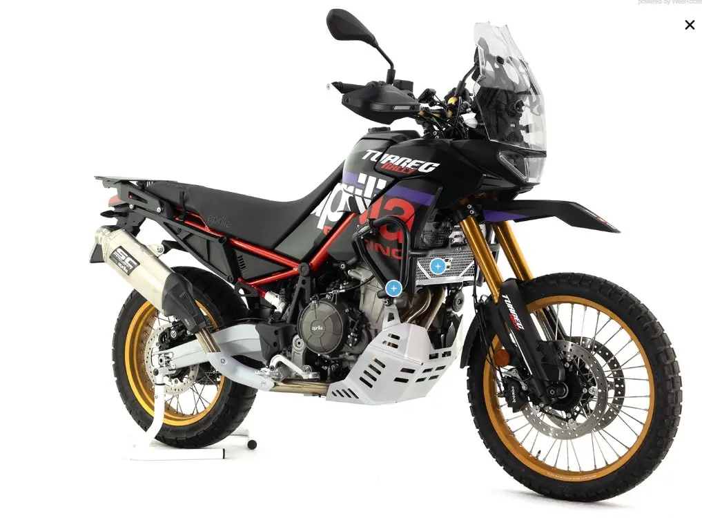 CROSSPRO hliníkové kryty motoru a chladičů APRILIA TUAREG 660 '23-'25 barva černá mat (vhodné pro originální plát) ( )