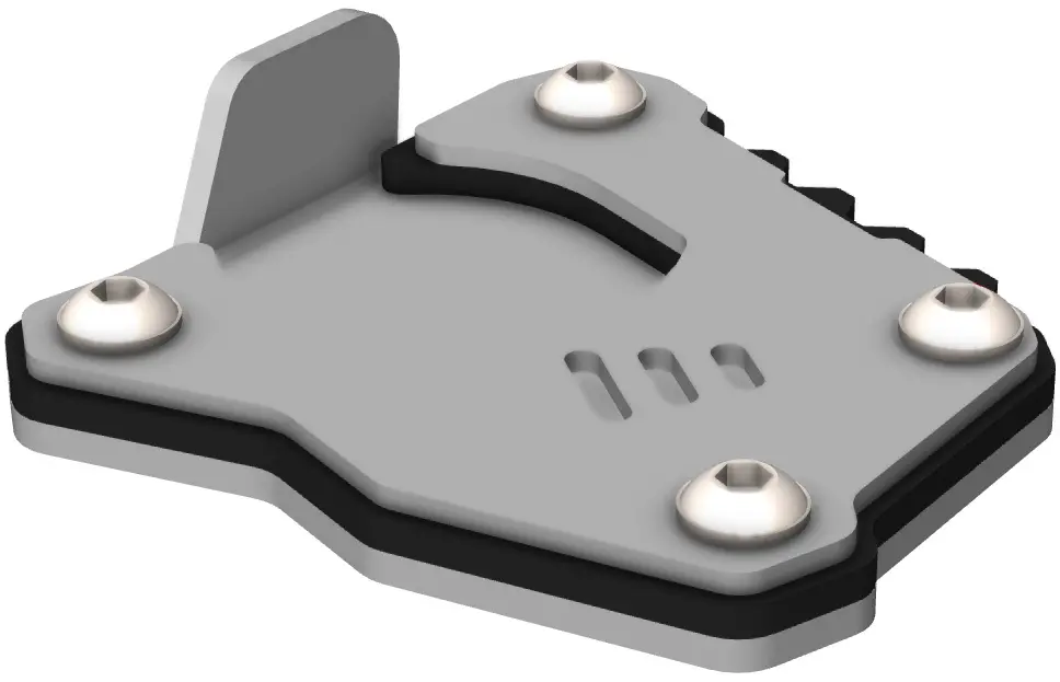 CROSSPRO prodloužení bočního stojanu BMW F 750 GS 16-20, F 850 GS 16-22 barva stříbrná/černá (CROSSPRO prodloužení bočního stojanu BMW F 750 GS)
