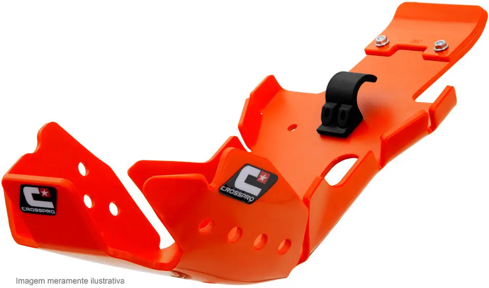 CROSSPRO kryt motoru a spojky kyvné vidlice (PRO-LINK) plastový DTC HARD ENDURO KTM SX-F / XC-F 250/300 23-, HUSQVARNA FC 250 / 350 23- barva oranžová