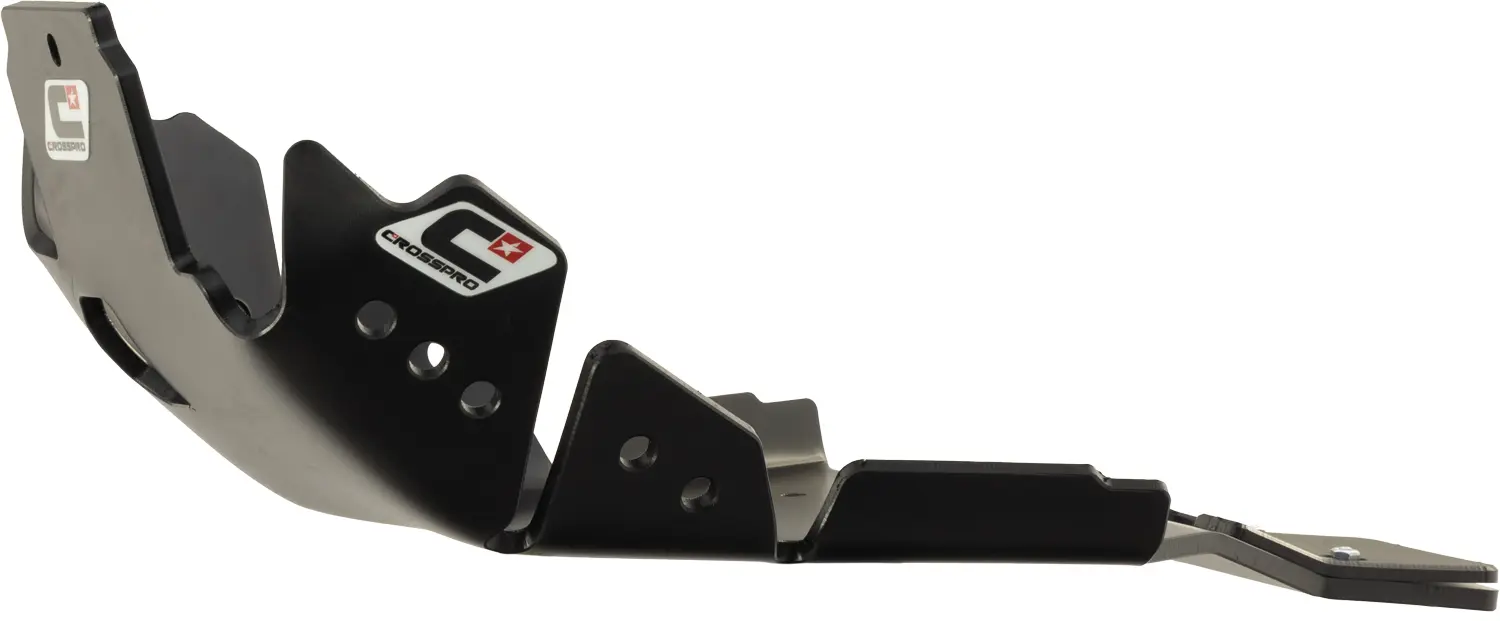CROSSPRO kryt motoru a spojky kyvné vidlice (PRO-LINK) plastový DTC HARD X 8.0 BETA RR 2T 250/300 20-24 barva černá (tloušťka 8mm) (CROSSPRO kryt)