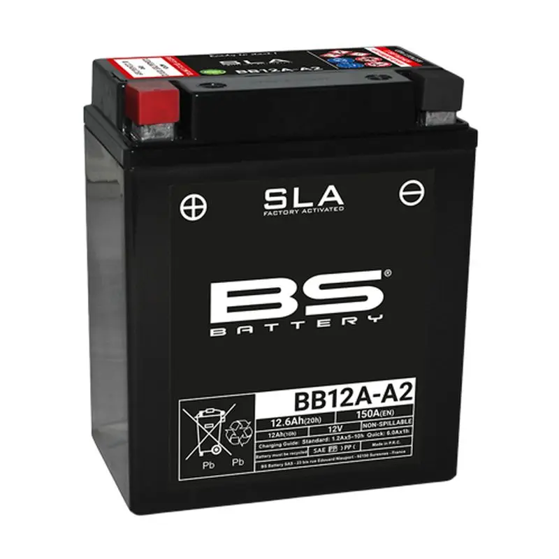 BS akumulátor BB12A-A2 (FA) (YB12A-A2) 12V 12AH 134X80X161 bezúdržbový - zalitý (150A) (5) (BS akumulátor BB12A-A2 (FA) (YB12A-A2) 12V 12AH)