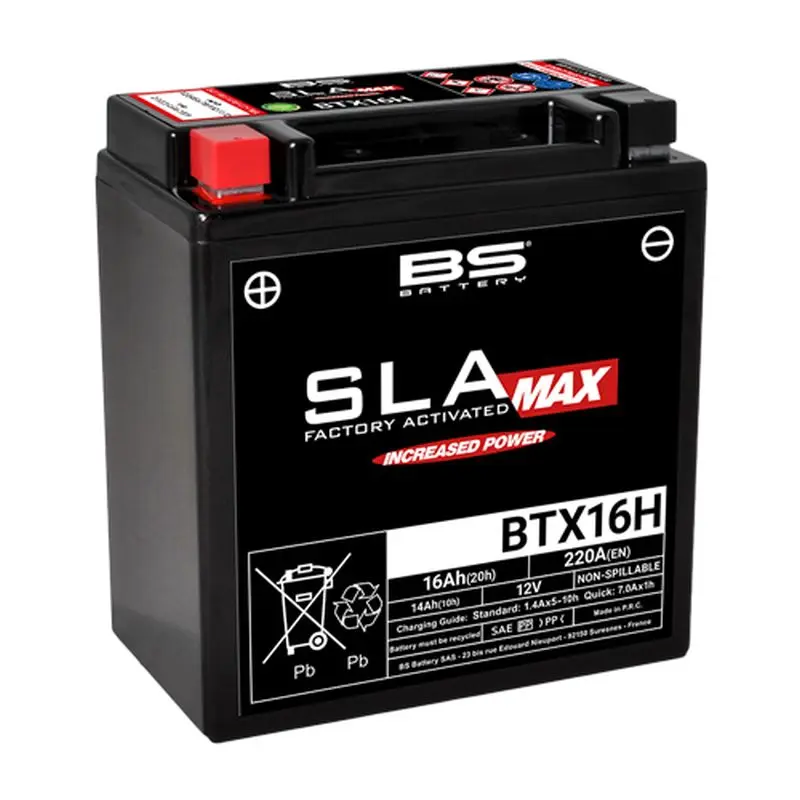 BS akumulátor BTX16H MAX (FA) (YTX16H) 12V 14AH 150X87X161 bezúdržbový - zalitý (zvýšený startovací proud) (250A) (BMW) (4) ( )