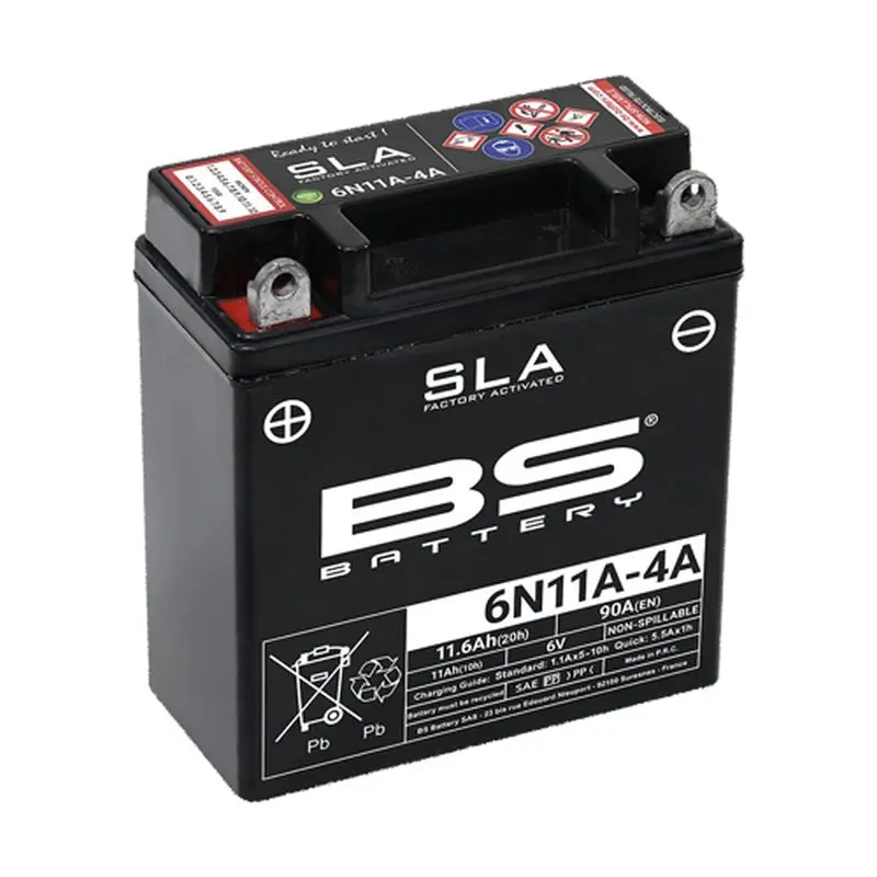 BS akumulátor 6N11A-4A (FA) 6V 11AH 121X58X130 bezúdržbový - zalitý (90A) (10) ( )