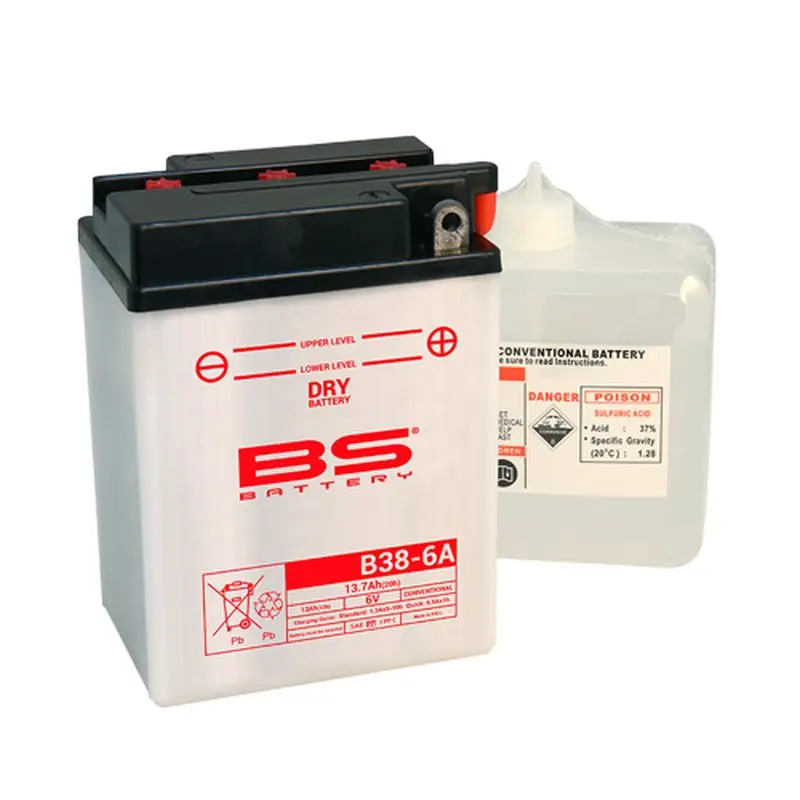 BS akumulátor B38-6A 6V 13AH 119X83X161 obsluhovaný - elektrolyt zvlášť UE48 (4) (BS akumulátor B38-6A 6V 13AH 119X83X161 obsluhovaný - elektrolyt)