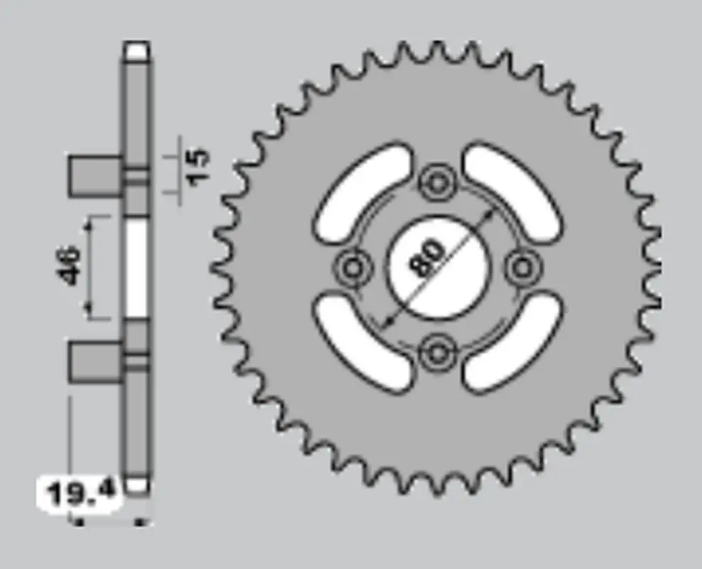 CHT řetězové kolo zadní 319 50 FANTIC 50 (RG6) (319-50) (CHT řetězové kolo zadní 319 50 FANTIC 50 (RG6) (319-50))