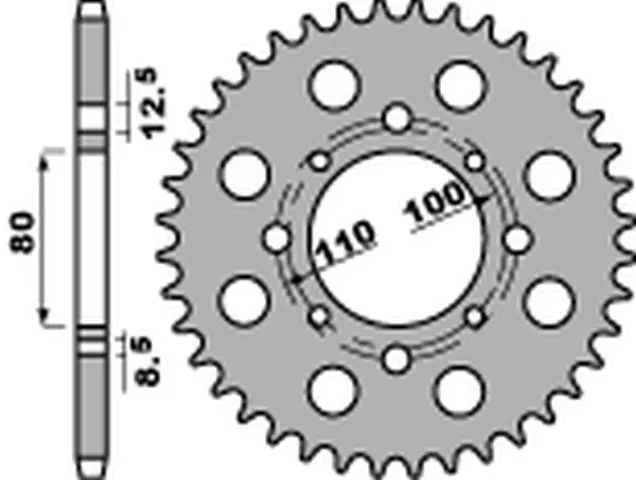 PBR řetězové kolo zadní 333 41 HONDA CB 750K 78 (řetěz 630) (JTR333.41) ( )