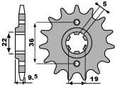 PBR řetězové kolo přední 337 13 18NC HONDA TRX 250/300, CR 250 '82-'85, CR500 '84-'85 (JTF337.13) (řetěz 520) ( )