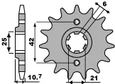 PBR řetězové kolo přední 338 16 18NC HONDA CB 650 79-84 (JTF338.16) (MADE IN ITALY) (PBR řetězové kolo přední 338 16 18NC HONDA CB 650 79-84)