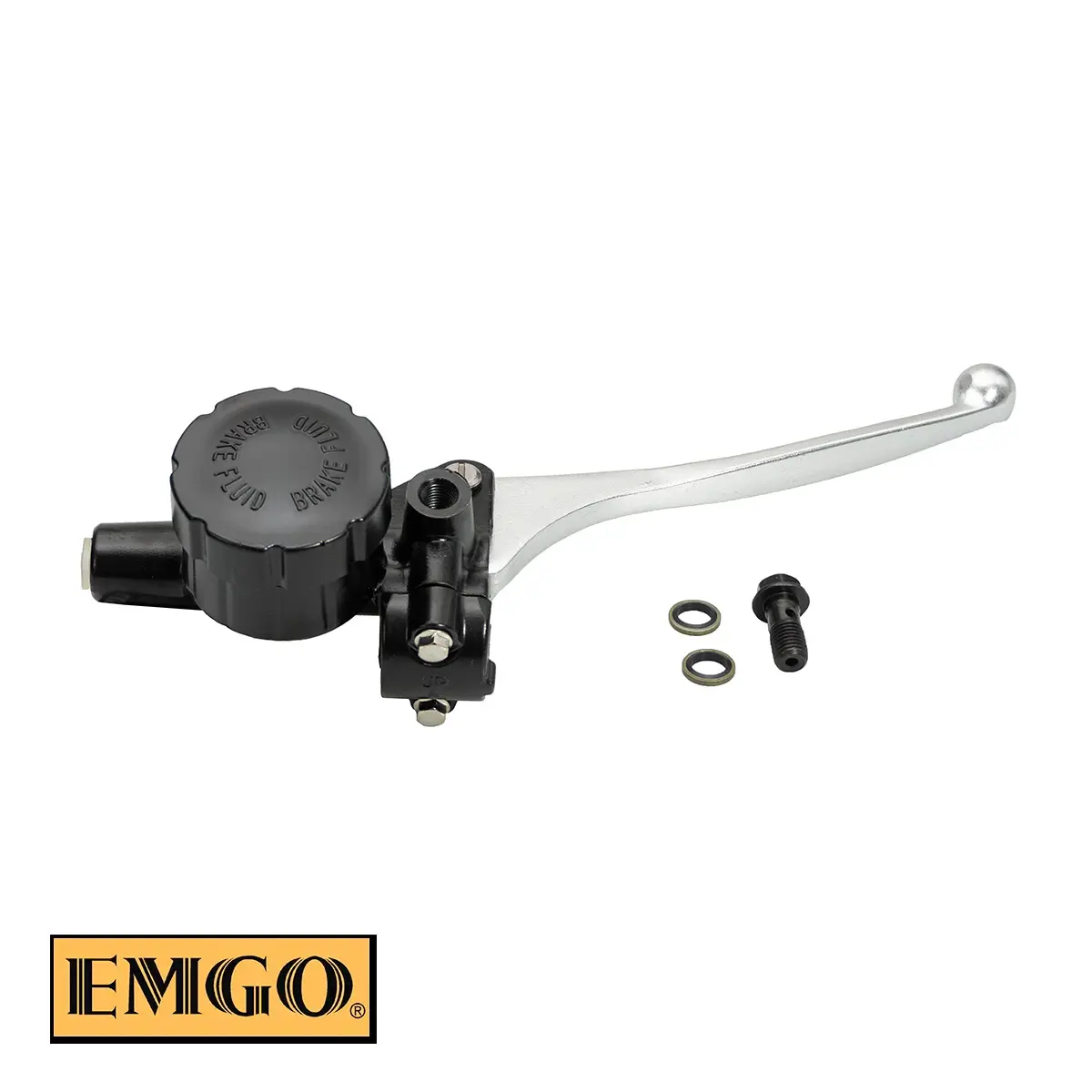 EMGO pumpa přední brzdy kompletní (15,8mm) s upevněním zrcátka a pákou HONDA CX 500 78, CB 750 F2 77-78, GL 1000 75-78 (45500-410-000) barva černá