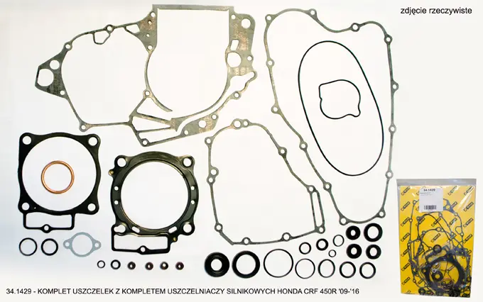 PROX kompletní sada těsnění včetně kompletního těsnění motoru HONDA CRF 450R 09-16 (PROX kompletní sada těsnění včetně kompletního těsnění motoru)
