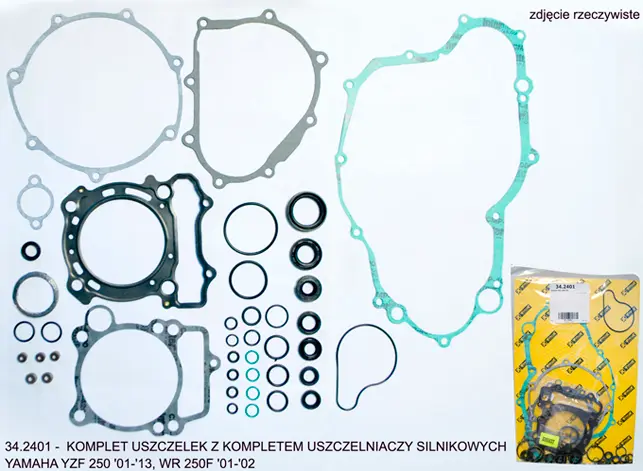 PROX kompletní sada těsnění včetně kompletního těsnění motoru YAMAHA YZF 250 01-13, WRF 250 01-02 (PROX kompletní sada těsnění včetně kompletního)
