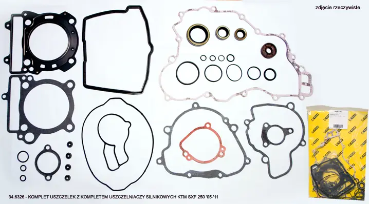 PROX kompletní sada těsnění včetně kompletního těsnění motoru KTM SXF 250 05-12, EXCF 250 07-13 (PROX kompletní sada těsnění včetně kompletního)