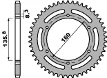 PBR rozeta 3552 51 C45 GILERA 350 XRT 88-89 (řetěz 520) (JTR5.51) (MADE IN ITALY) (PBR rozeta 3552 51 C45 GILERA 350 XRT 88-89 (řetěz 520) (JTR5.51))