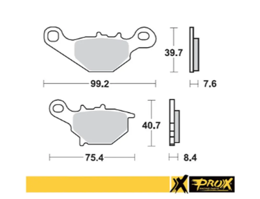 PROX brzdové destičky KH230 sintrované KAWASAKI KMX 125 99-03, SUZUKI RM 80/85 96-04 přední (PROX brzdové destičky KH230 sintrované KAWASAKI KMX 125)