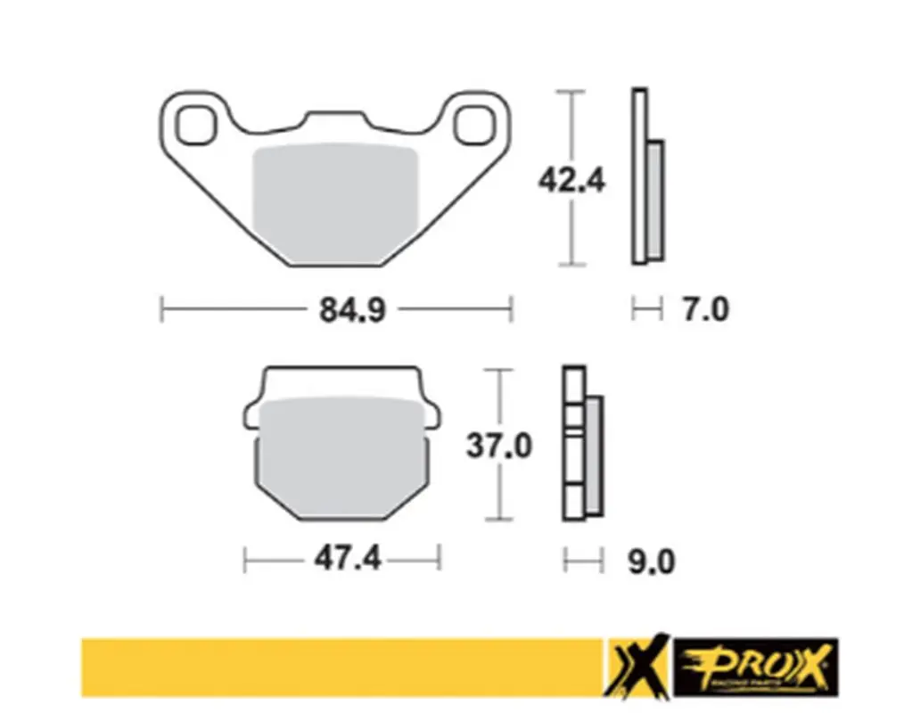 PROX brzdové destičky KH83 KAWASAKI KX 80 88-96, KDX 125 90-94, KMX 125 86-98, SUZUKI RM 80 86-01, RM 85 02-04 přední (PROX brzdové destičky KH83)