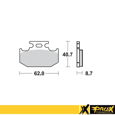 PROX brzdové destičky KH152 KAWASAKI KX 125/250/500 89-94, SUZUKI RM 125/250 89-94, YAMAHA YZ 125 92-97, 250 92-97, YZ/YZF 400 98 zadní (PROX brzdové)
