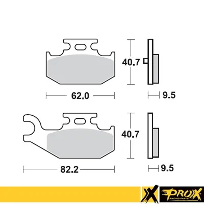 PROX brzdové destičky KH428 YAMAHA YFM 700 RAPTOR 06-11 zadní (PROX brzdové destičky KH428 YAMAHA YFM 700 RAPTOR 06-11 zadní)