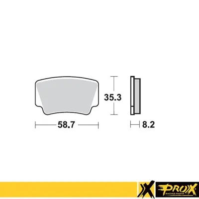 PROX brzdové destičky KH463 KTM 450/505/525 SX/XC ATV 08-12 zadní (PROX brzdové destičky KH463 KTM 450/505/525 SX/XC ATV 08-12 zadní)