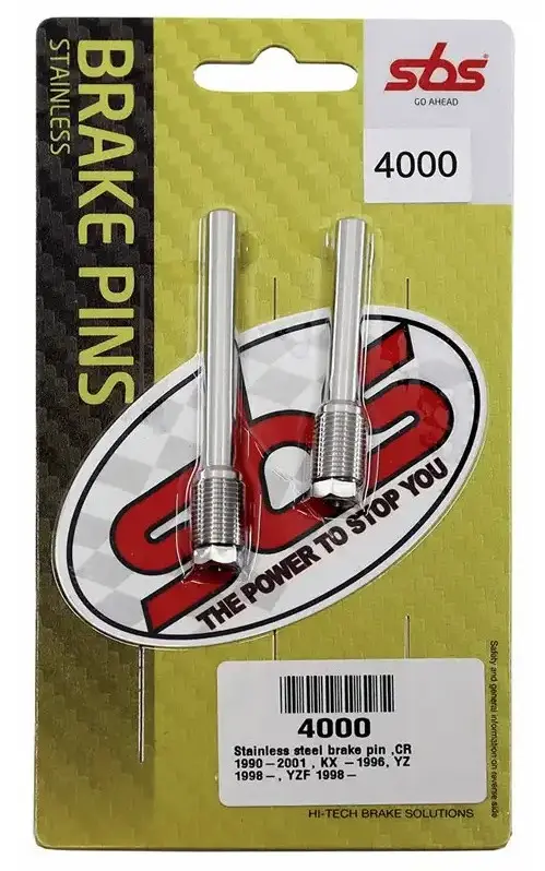 SBS závěsy (čepy) brzdových destiček přední / zadní YAMAHA YZ 250 98-18, YZF 01-18, SUZUKI RM 250 99-04, HONDA CR 250 95-01 - sada 2 kusy ( )
