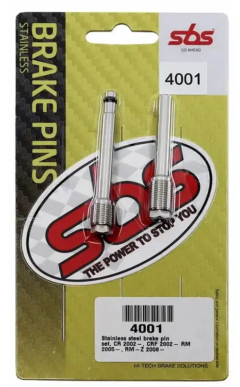 SBS čepy brzdových destiček přední / zadní HONDA CR 125/250 02-07, CRF 250/450 02-20, SUZUKI RM 125/250 05-09, RMZ 250/450 08-18 - sada 2 kusy ( )