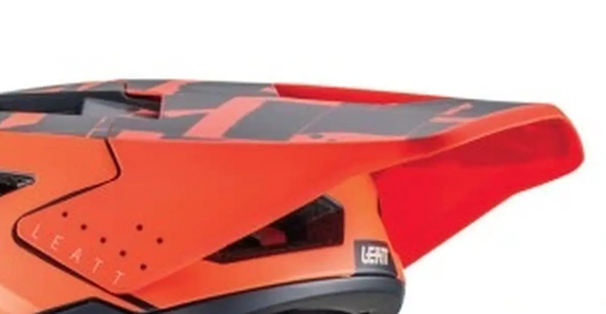 LEATT štítek pro cyklistickou helmu VISOR MTB 4.0 V22.1 CORAL barva oranžová/černá velikost S/M (náhradní díly) ( )