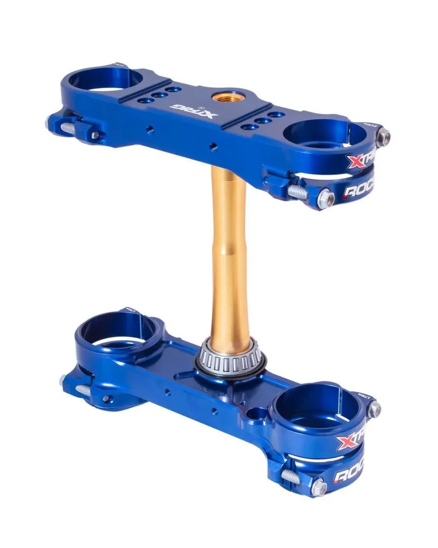 XTRIG trojitá objímka přední vidlice ROCS TECH TRIPLE CLAMPS KAWASAKI KX 85 '08-'25 (OFFSET 25MM) barva X-TRX BROWN ( )