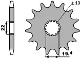 PBR řetězové kolo přední 4103 11 18NC SUZUKI LT 160 89-01, LT 230 86-93 (JTF1439.11) (řetěz 520) (MADE IN ITALY) ( )