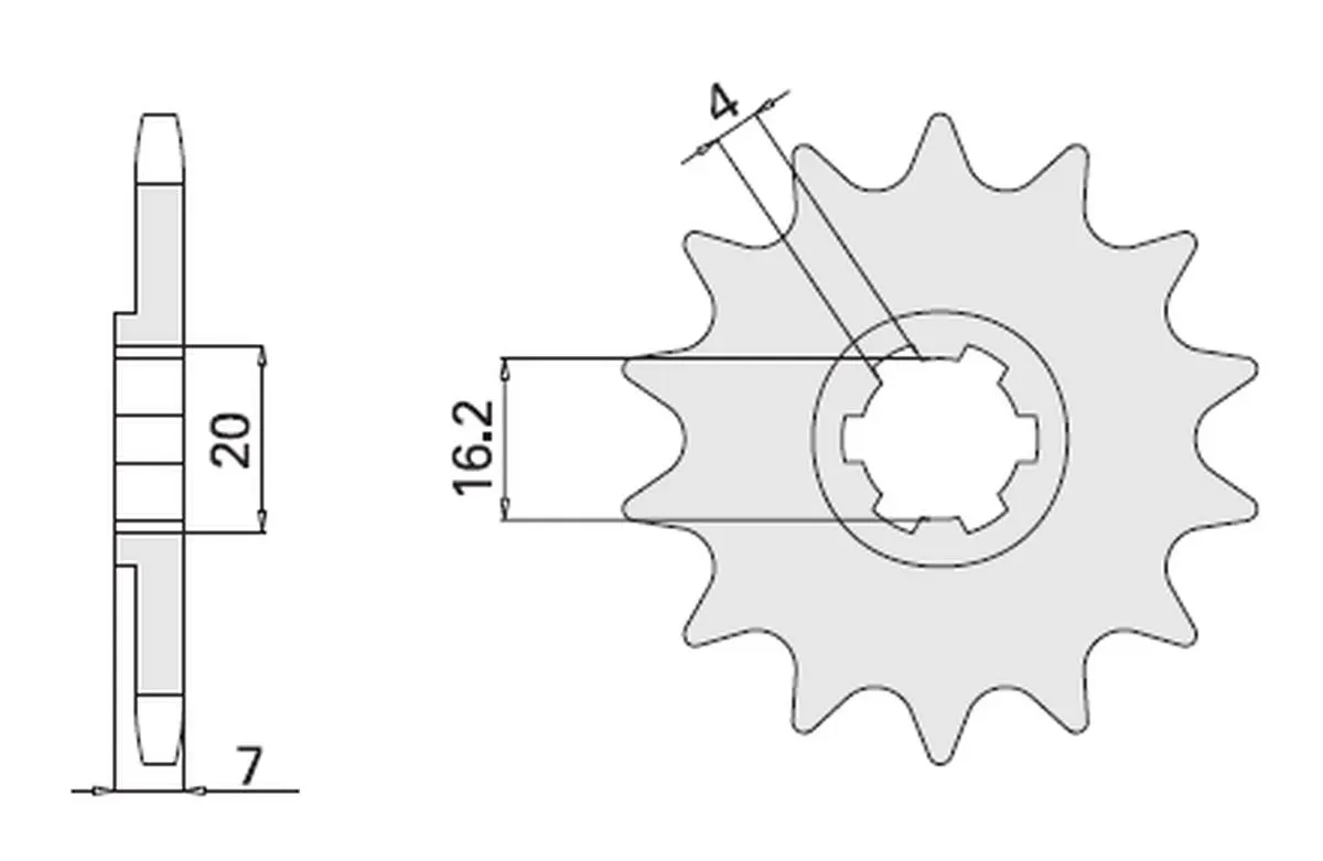CHT řetězové kolo přední 413 12 SUZUKI TS 50X '84-96, RMX 50 '97-99 (JTF413.12) (413-12) (CHT řetězové kolo přední 413 12 SUZUKI TS 50X '84-96, RMX)