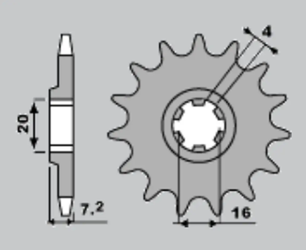 JR řetězové kolo přední 413 13 SUZUKI RMX 50/ TS 50 (JR řetězové kolo přední 413 13 SUZUKI RMX 50/ TS 50)