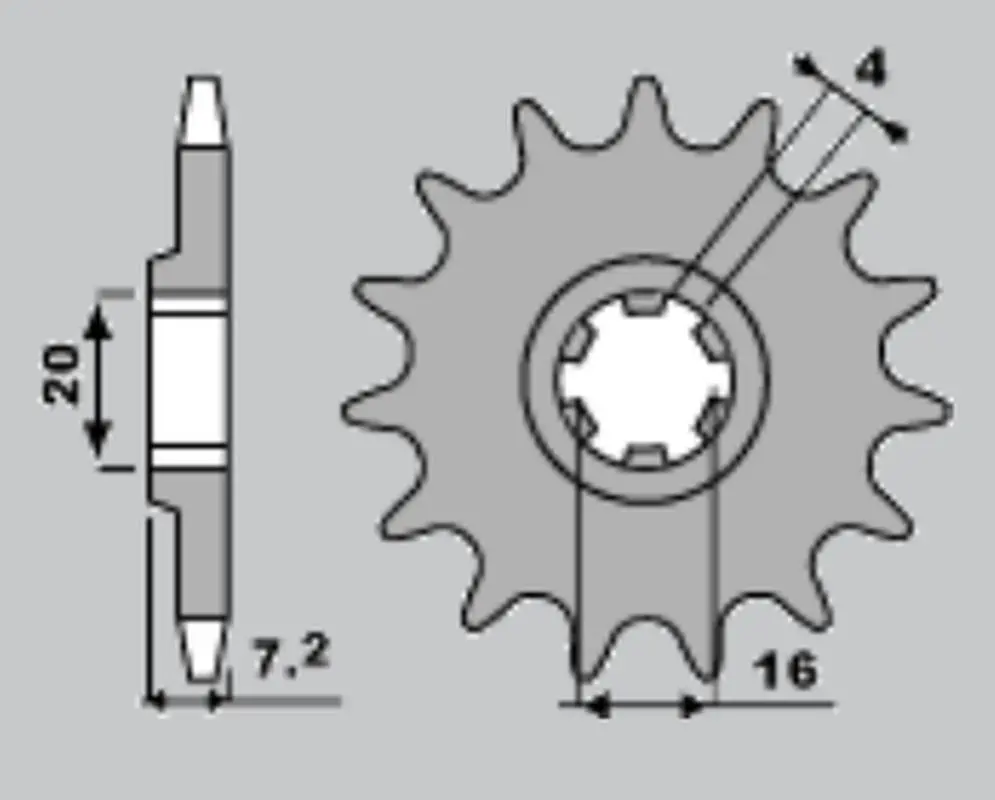 S řetězové kolo přední 413 14 SUZUKI RMX 50 '97-'03, TS 50W '83-'93, TSX 50 '84-'00 (JTF413.14) (S řetězové kolo přední 413 14 SUZUKI RMX 50 '97-'03,)