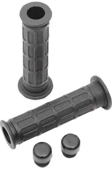 EMGO gripy vzor HONDA 22+25mm délka 128mm ( OEM: 53165-390-780, 53166-390-780) barva černá (s otvorem a zátkou) ( )