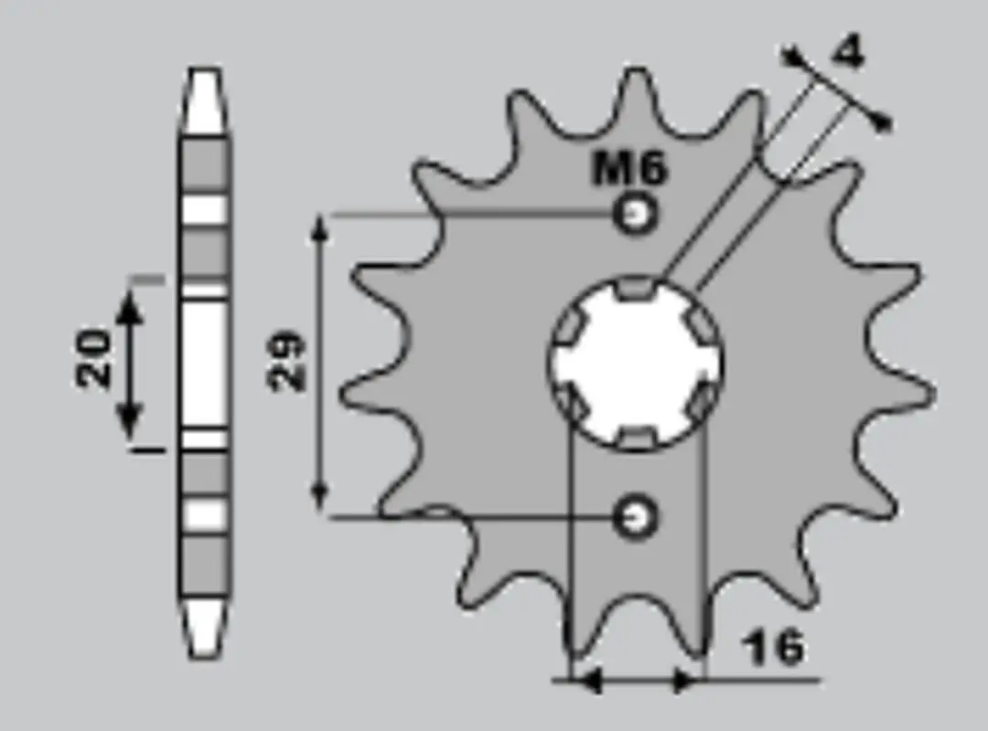 GROSSKOPF řetězové kolečko přední 425 15 SUZUKI TS125 R/X '90-'96, RG125 '92-'96 (-1) (JTF425.15) (GROSSKOPF řetězové kolečko přední 425 15 SUZUKI)