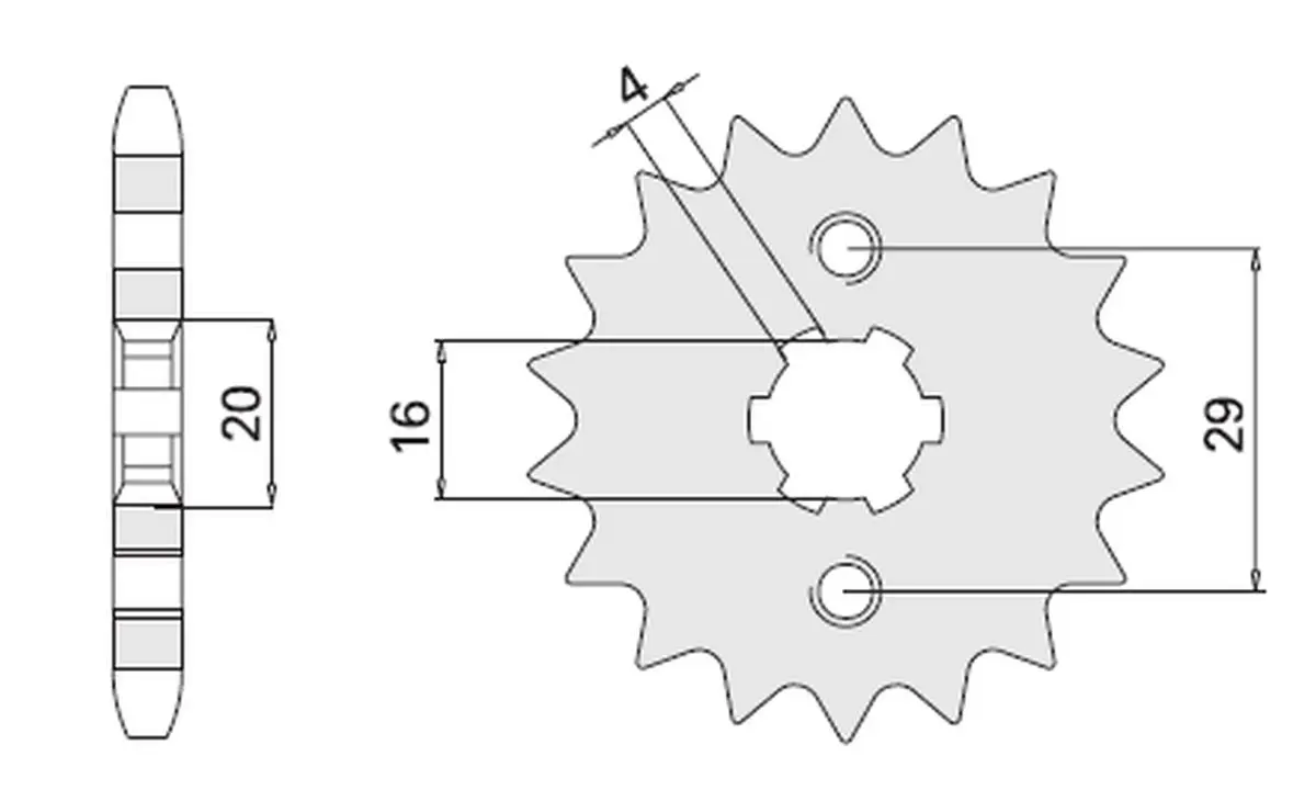 CHT řetězové kolečko přední 425 16 SUZUKI RG125 (92-96) (JTF425.16) (CHT řetězové kolečko přední 425 16 SUZUKI RG125 (92-96) (JTF425.16))
